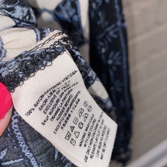 Free people shirt down by the bay tunic xs boho hippie hi low oversized‎ - Picture 5 of 6